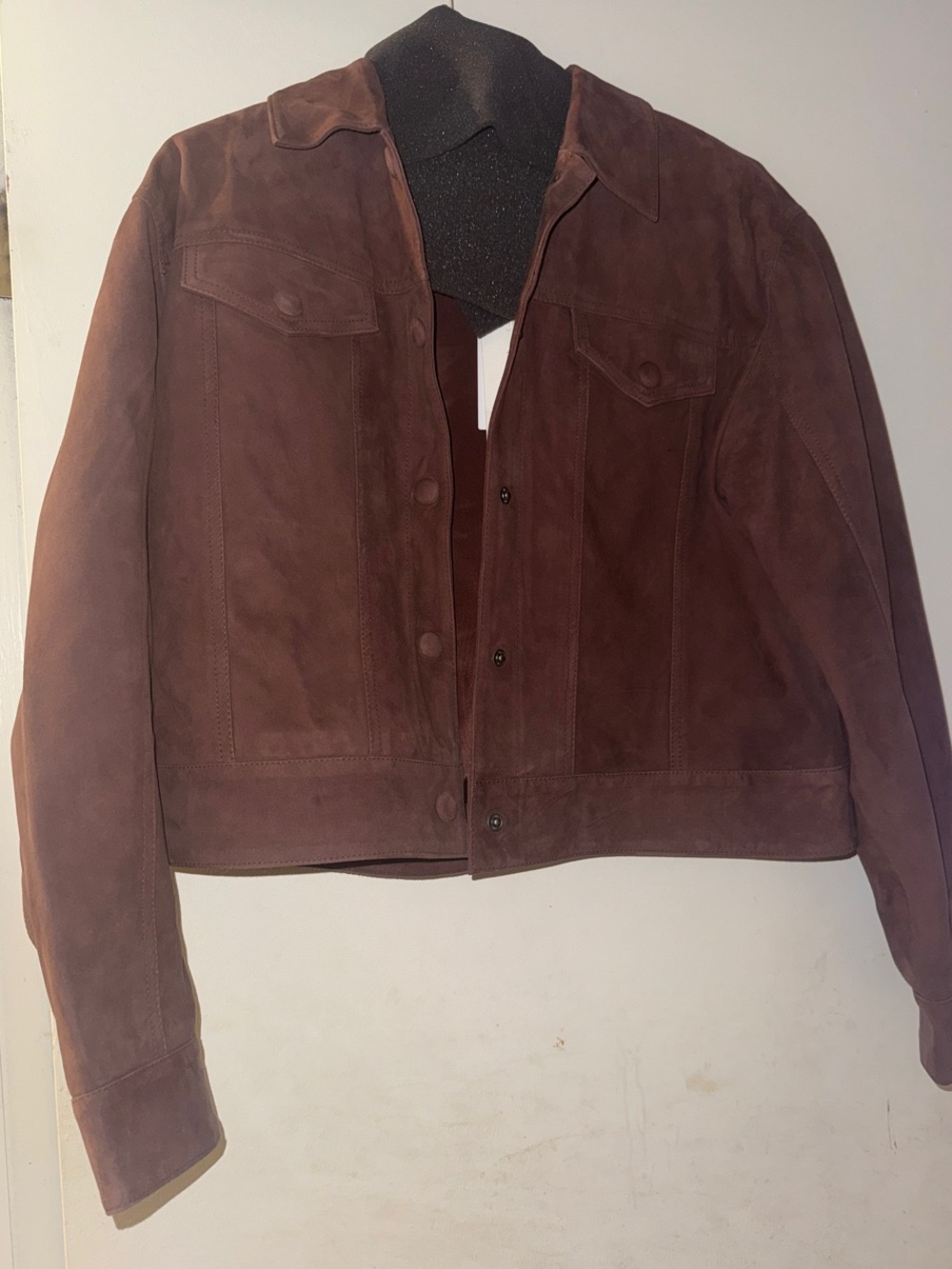 Treasure & Bond Brown Suede Button-Front Jacket - M